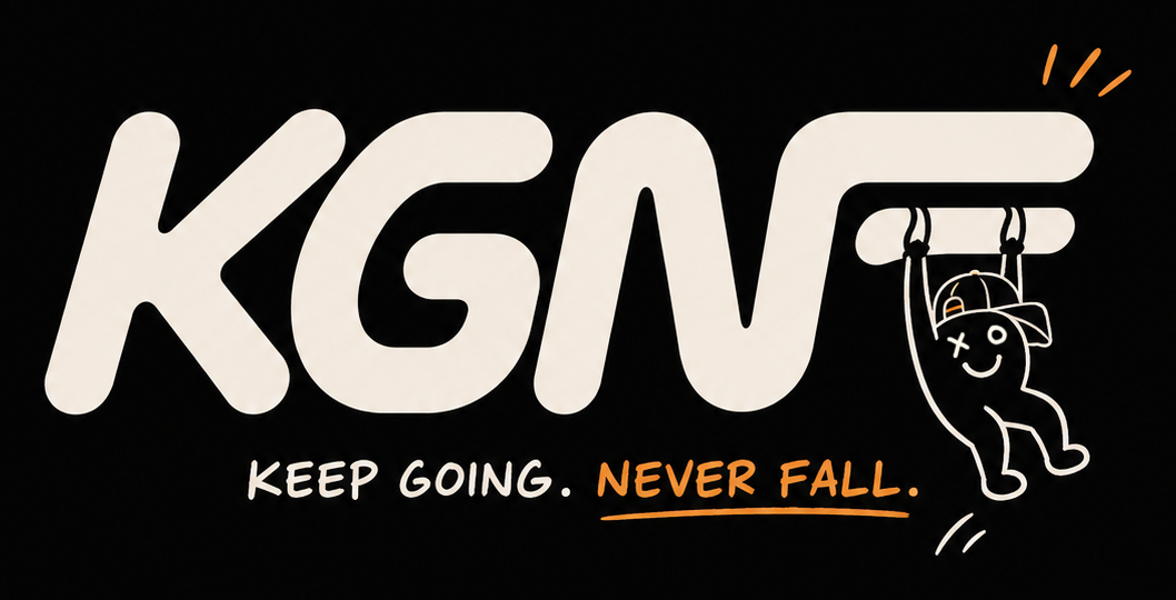 KGNF 로고. Keep Going. Never Fall.
